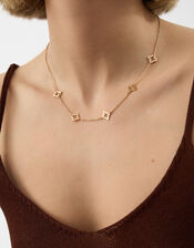 Clover Cut-Out Station Necklace, , large