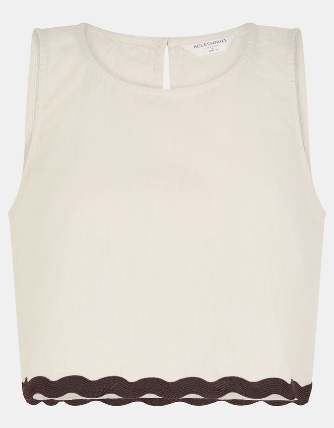 Sleeveless Ric Rac Top Ivory