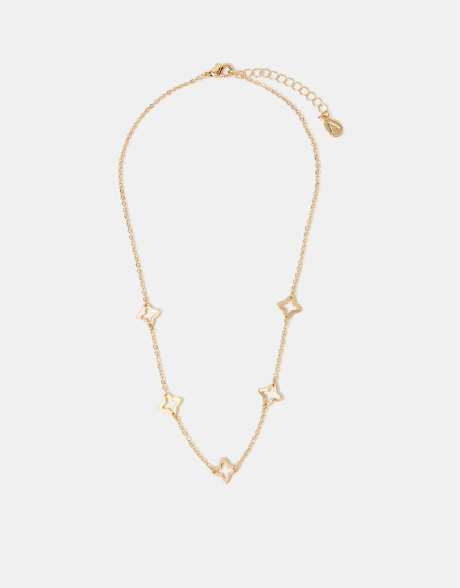 Clover Cut-Out Station Necklace, , large