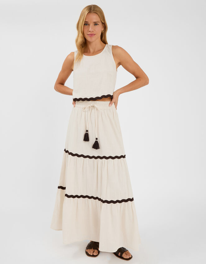 Sleeveless Ric Rac Top Ivory