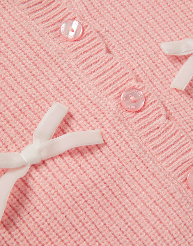 Bow Knit Cardigan, Pink (PINK), large