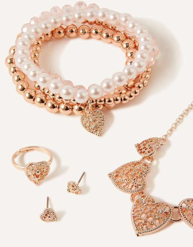 Filigree Heart Jewellery Set, , large