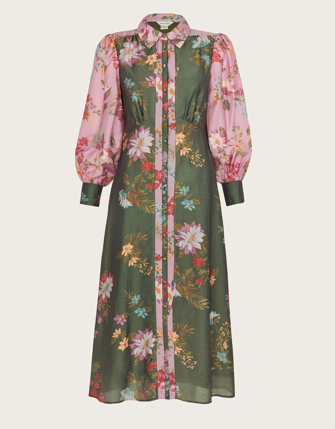 Jaquetta Shirt Dress, Green (OLIVE), large