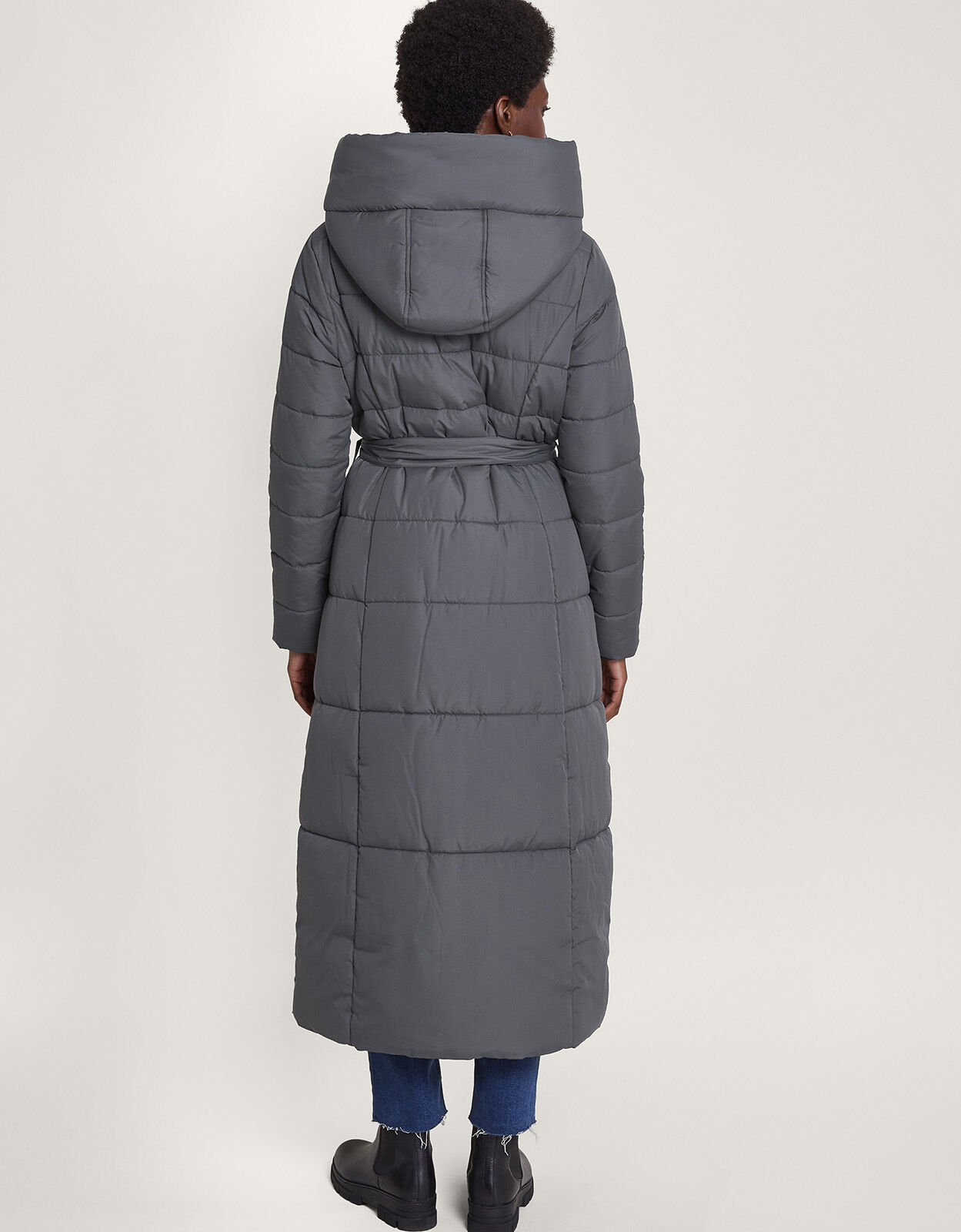 Flossy Funnel Hood Maxi Padded Coat 