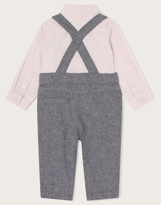 Newborn Billy Braces and Trousers Set, Grey (GREY), large