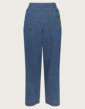 Harper Regular Crop Wide Leg Jeans, Blue (DENIM BLUE), large
