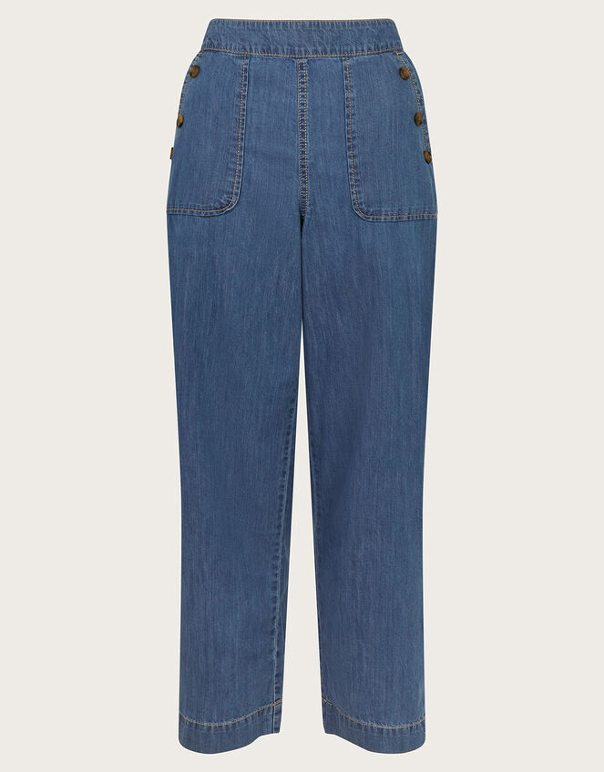 Harper Regular Crop Wide Leg Jeans, Blue (DENIM BLUE), large