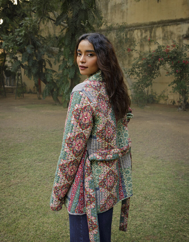 Anna Quilt Print Jersey Jacket, Multi (MULTI), large