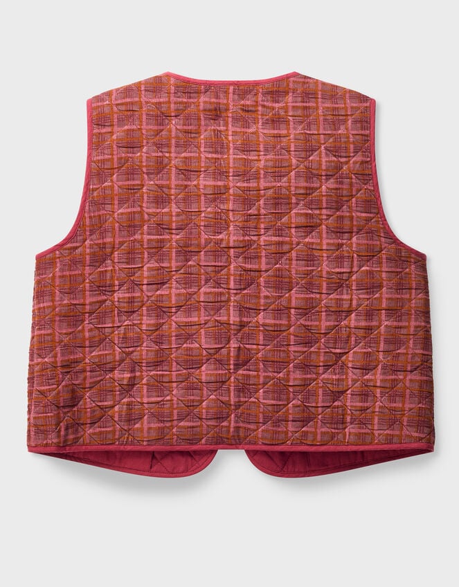 East Karina Quilted Corduroy Gilet, Orange (RUST), large