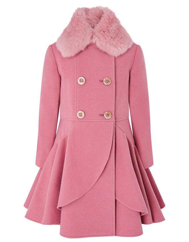 Twirl Ruffle Coat, Pink (PINK), large