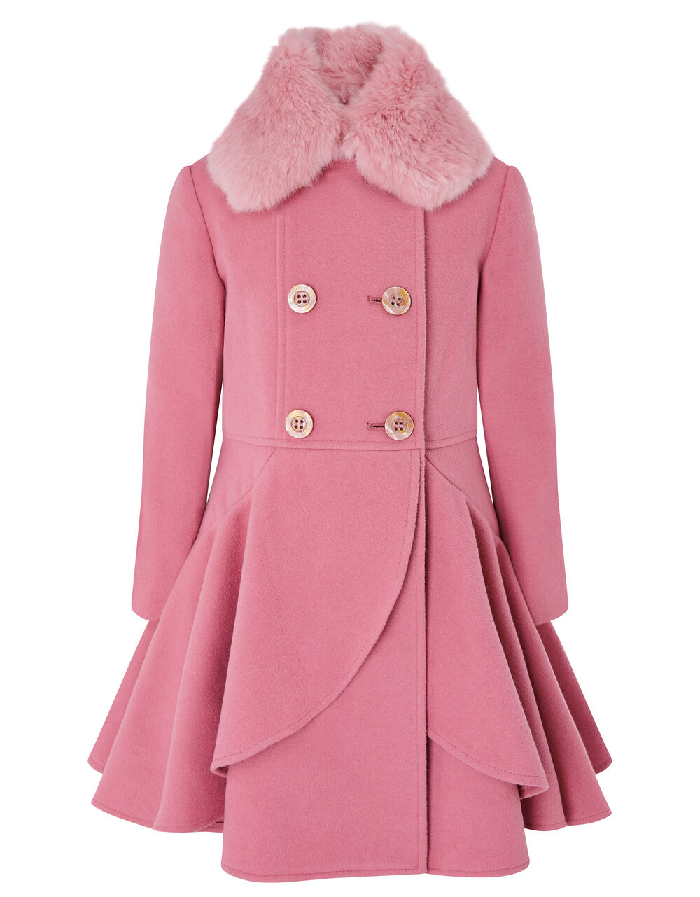 Twirl Ruffle Coat Pink | Girls' Coats & Jackets | Monsoon UK.