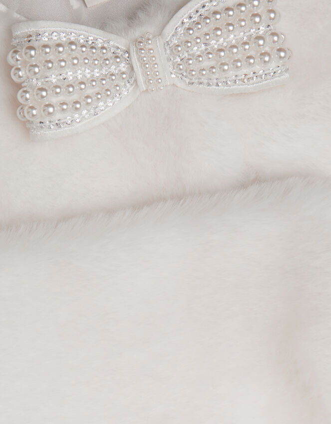 Lara Faux Fur Cardigan, Ivory (IVORY), large
