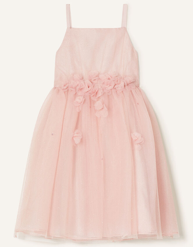 Blossom Glitter Tulle Dress, Pink (PINK), large