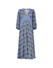East Aarti Floral Print Maxi Dress, Purple (PURPLE), large