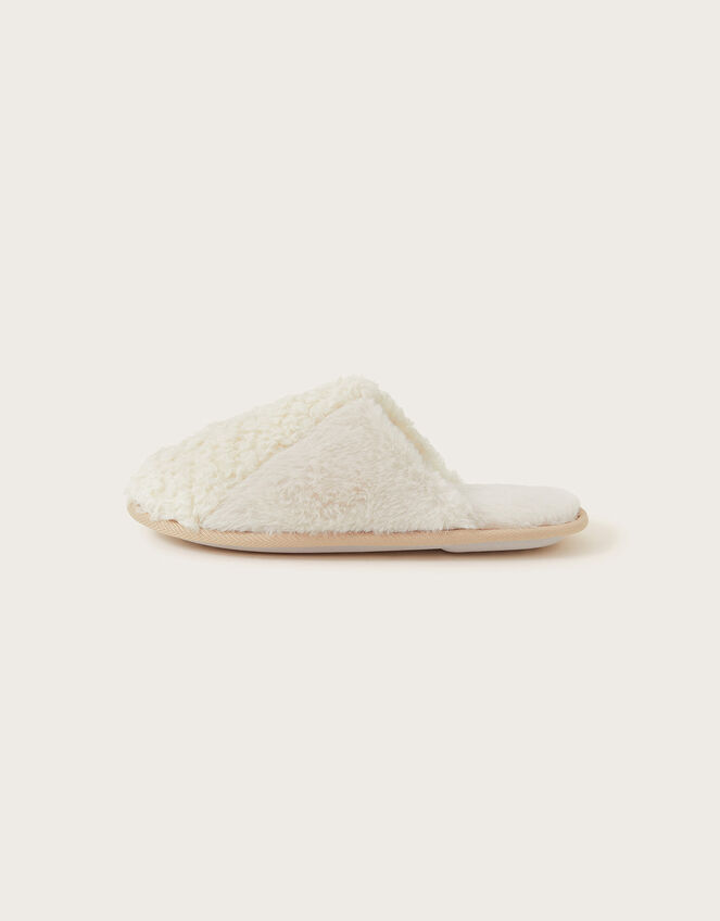 Boucle Mule Slippers, Cream (CREAM), large