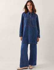 Heidi Slouchy Wide Leg Jeans, Blue (DENIM BLUE), large