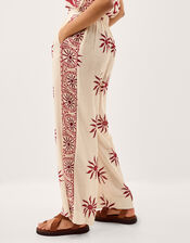Sunnie Wide Leg Beach Trousers, Ivory (IVORY), large