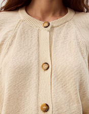 Caryn Cotton Blend Cardigan, Ivory (IVORY), large