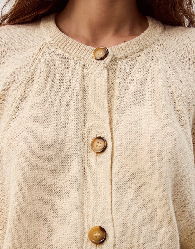 Caryn Cotton Blend Cardigan, Ivory (IVORY), large
