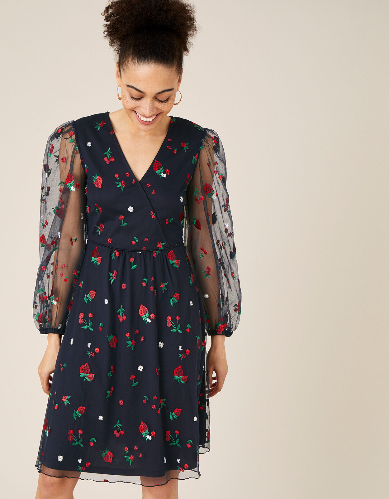 navy wrap dress uk