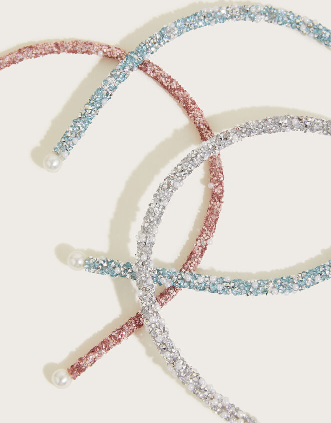 Pearl Dazzle Headbands Set of Three, , large