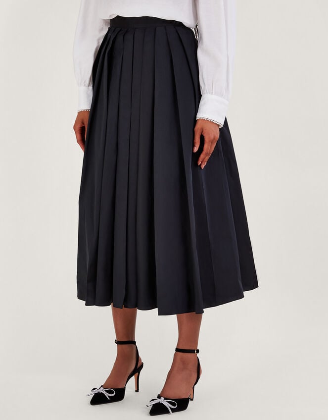 Tully Taffeta Skirt, Black (BLACK), large