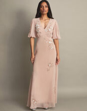 August Embellished Maxi Dress, Pink (BLUSH), large