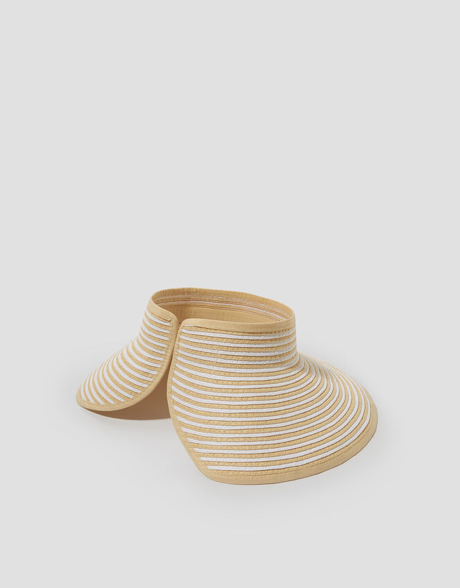 Jodi Packable Stripe Visor Hat, , large