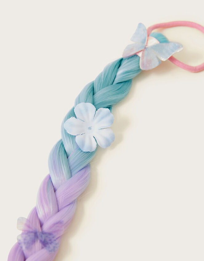 Rainbow Faux Hair Plait, , large