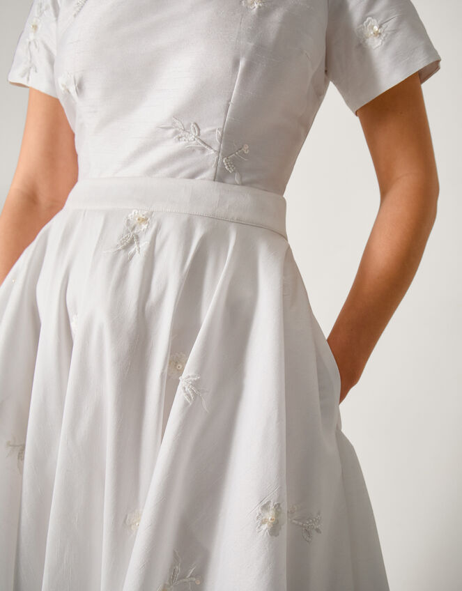 Eliza Floral Embellished Wedding Skirt, Ivory (IVORY), large