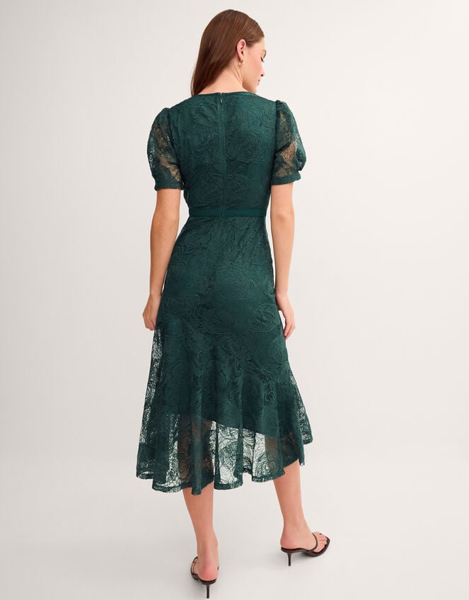 Megan Rose Lace Midi Dress, Green (DARK GREEN), large