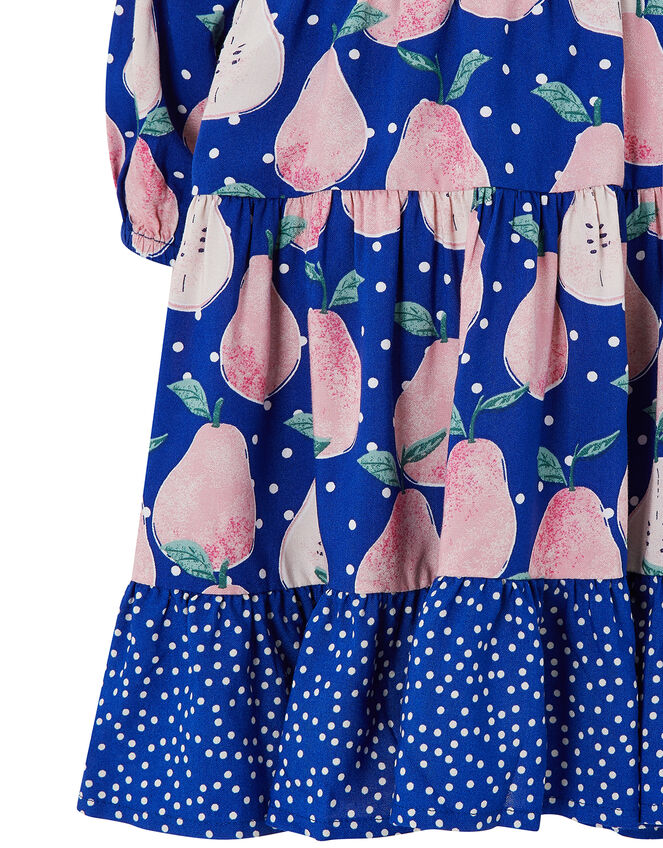 Baby Pear Printed Dress in LENZING™ ECOVERO™, Blue (BLUE), large