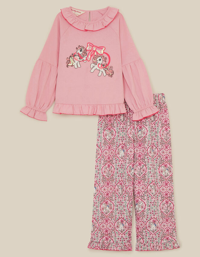 Monsoon x My Little Pony Sequin Bow Long Pyjamas Set, Pink (PINK), large