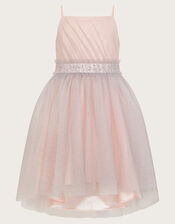 Land of Wonder Francesca Glitter Tulle Dress, Grey (GREY), large
