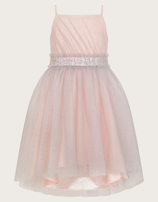 Land of Wonder Francesca Glitter Tulle Dress, Grey (GREY), large