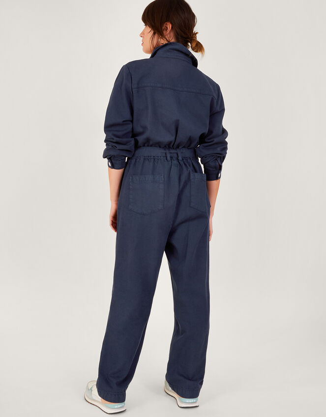 Ally Zip-Up Jumpsuit, Blue (DENIM BLUE), large