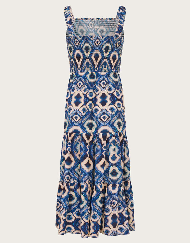 Batik Print Dress, Blue (BLUE), large