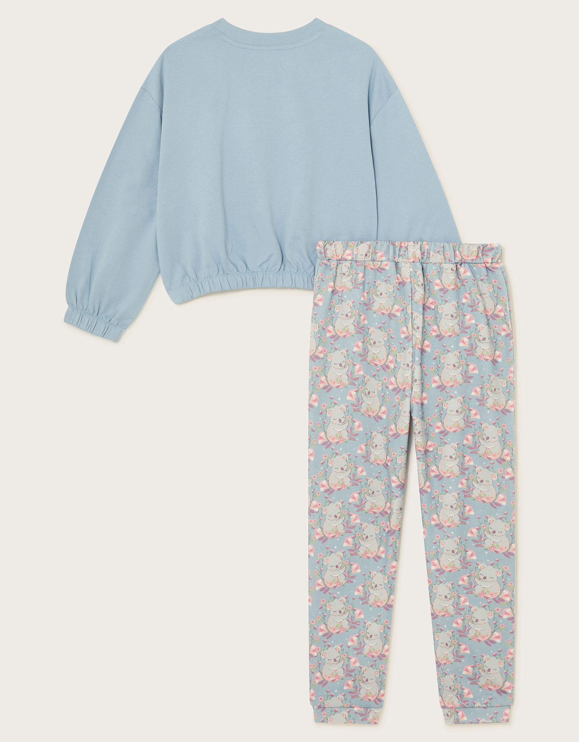 Long Sleeve Koala Print Pyjamas Set Blue Nightwear Slippers Monsoon UK