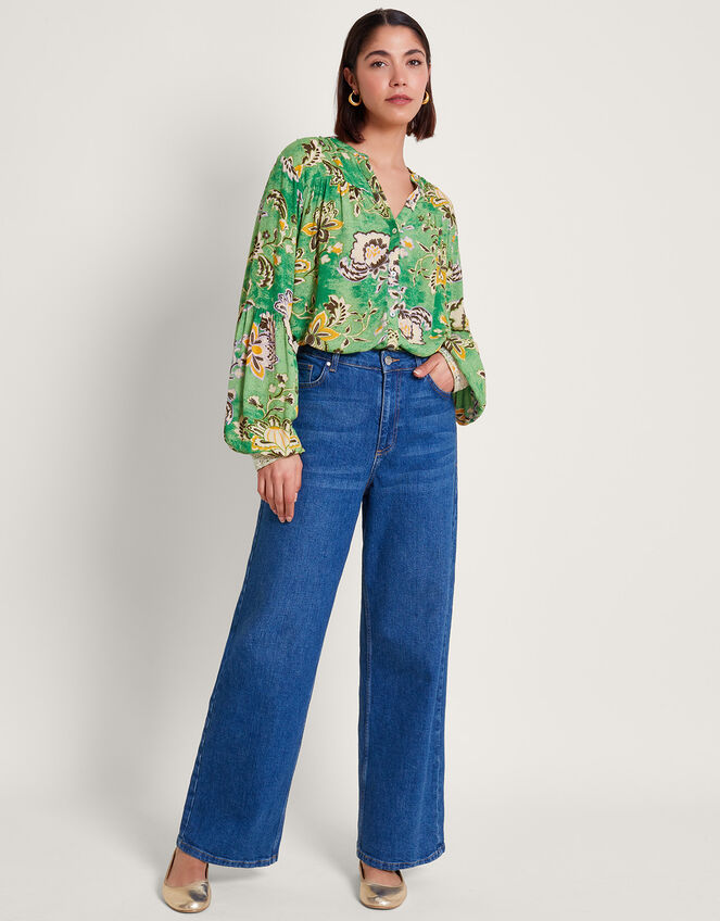 Juliet Floral Blouse Green | Tops & T-shirts | Monsoon UK.