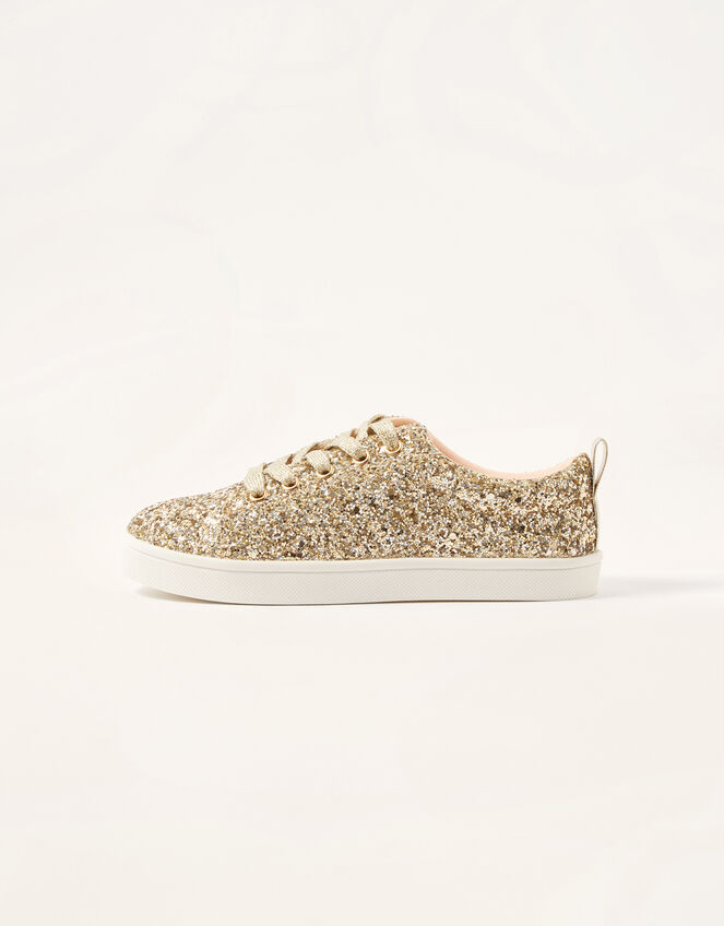 Glitter Trainers, Gold (GOLD), large