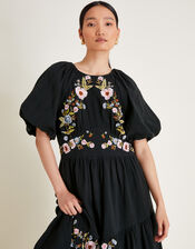 Margot Tea Dress, Black (BLACK), large