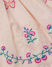 Butterfly & Floral Embroidered Skirt, Ivory (IVORY), large