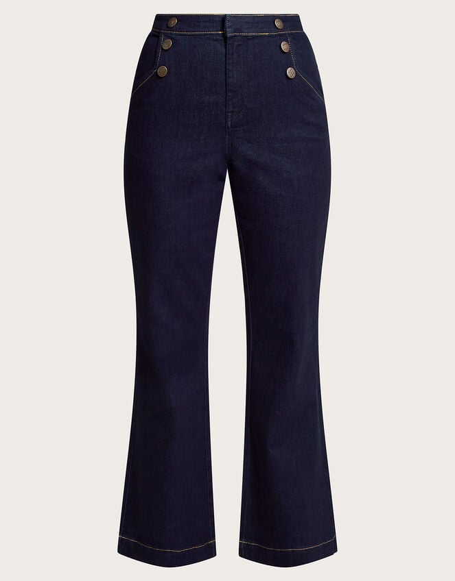 Rosa Flared Denim Jeans, Blue (INDIGO), large