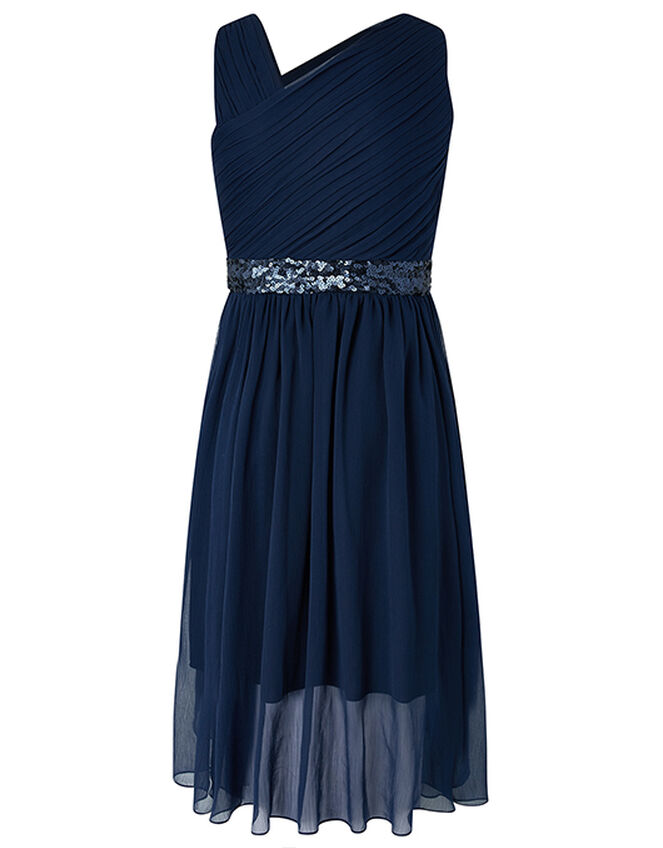 Abigail One Shoulder Prom Dress Blue