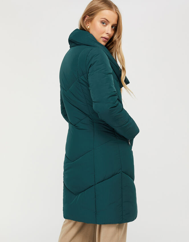 Dhalia Long Duvet Coat, Teal (TEAL), large