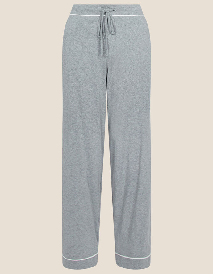 Plain Jersey Pyjama Bottoms Grey Pyjamas Monsoon UK.