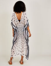 Circle Print Maxi Kaftan in LENZING™ ECOVERO™, Ivory (IVORY), large