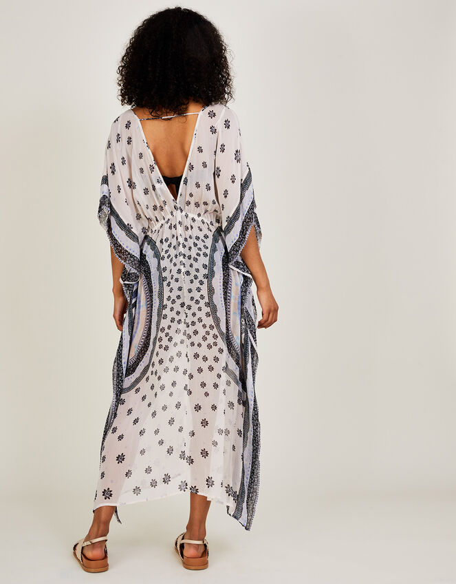 Circle Print Maxi Kaftan in LENZING™ ECOVERO™, Ivory (IVORY), large