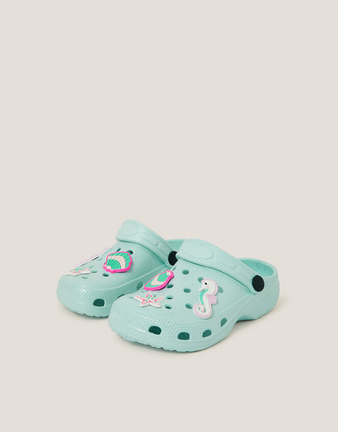 Under The Sea Charm Clogs, Blue (AQUA), large