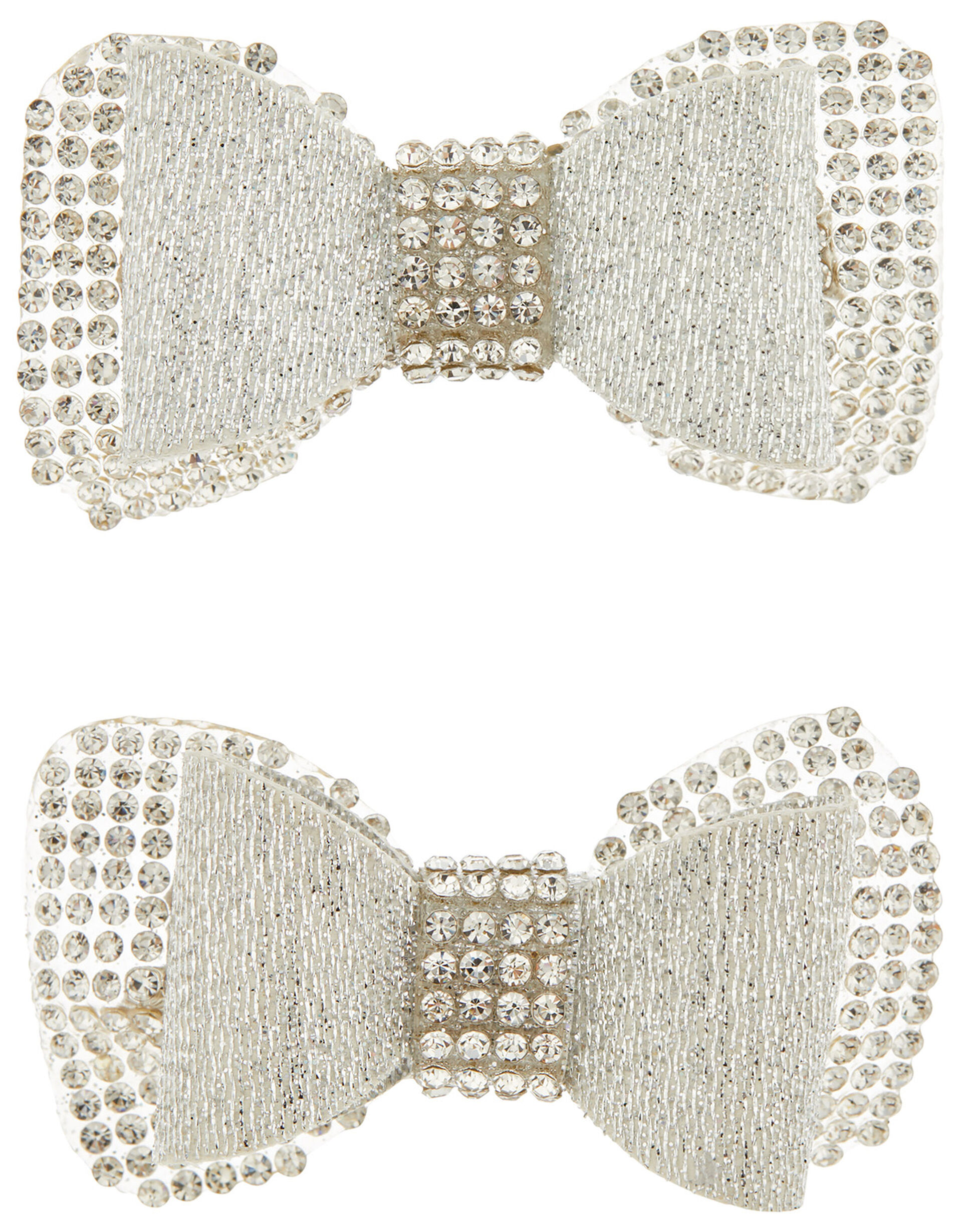 Carly Dazzle Bow Hair Clips, , large